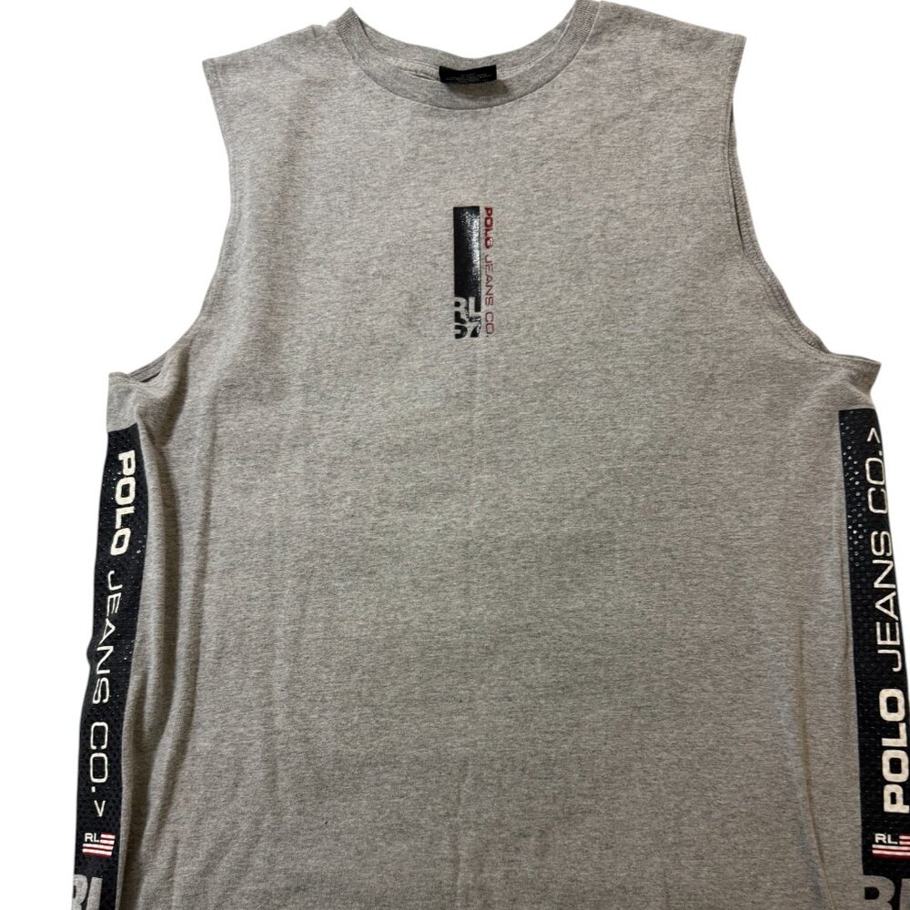 Polo Muscle Athletic Fit Men Size L Gray‎
